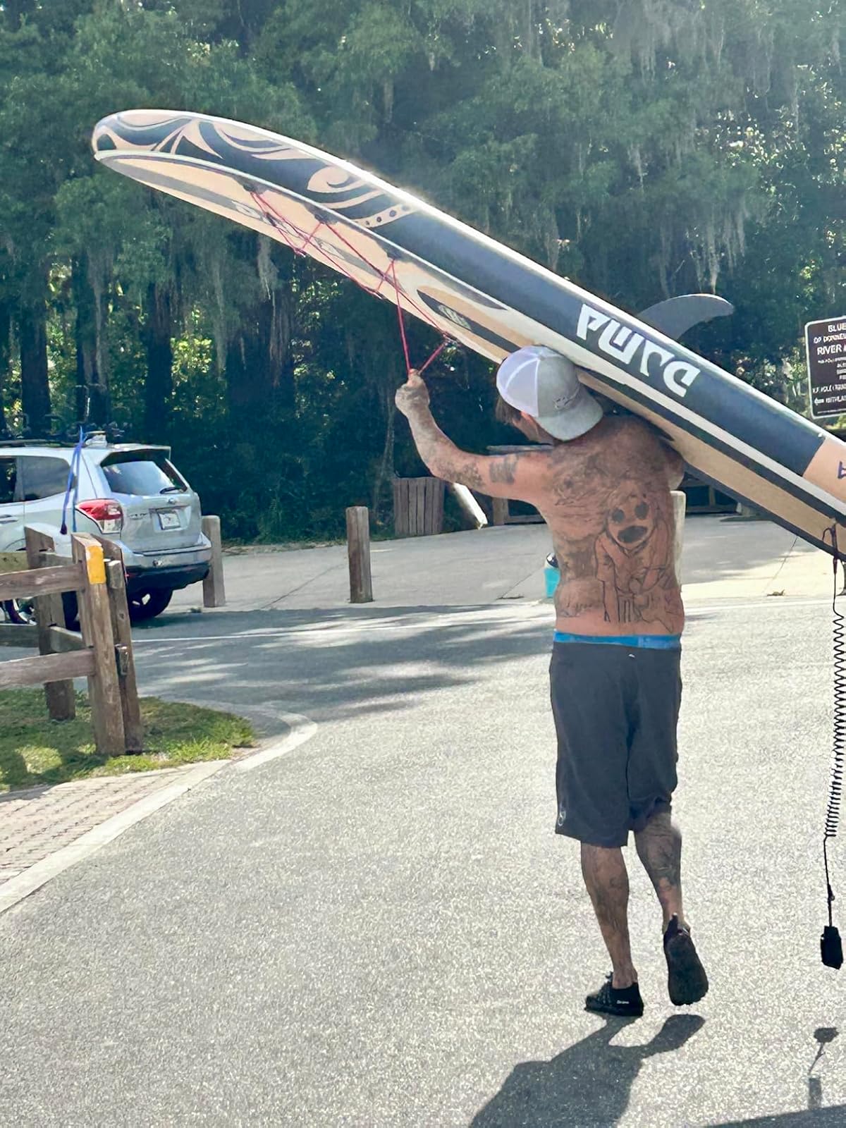 Portable and easy to inflate/deflate/carry, now I’m envious of my kid’s board!