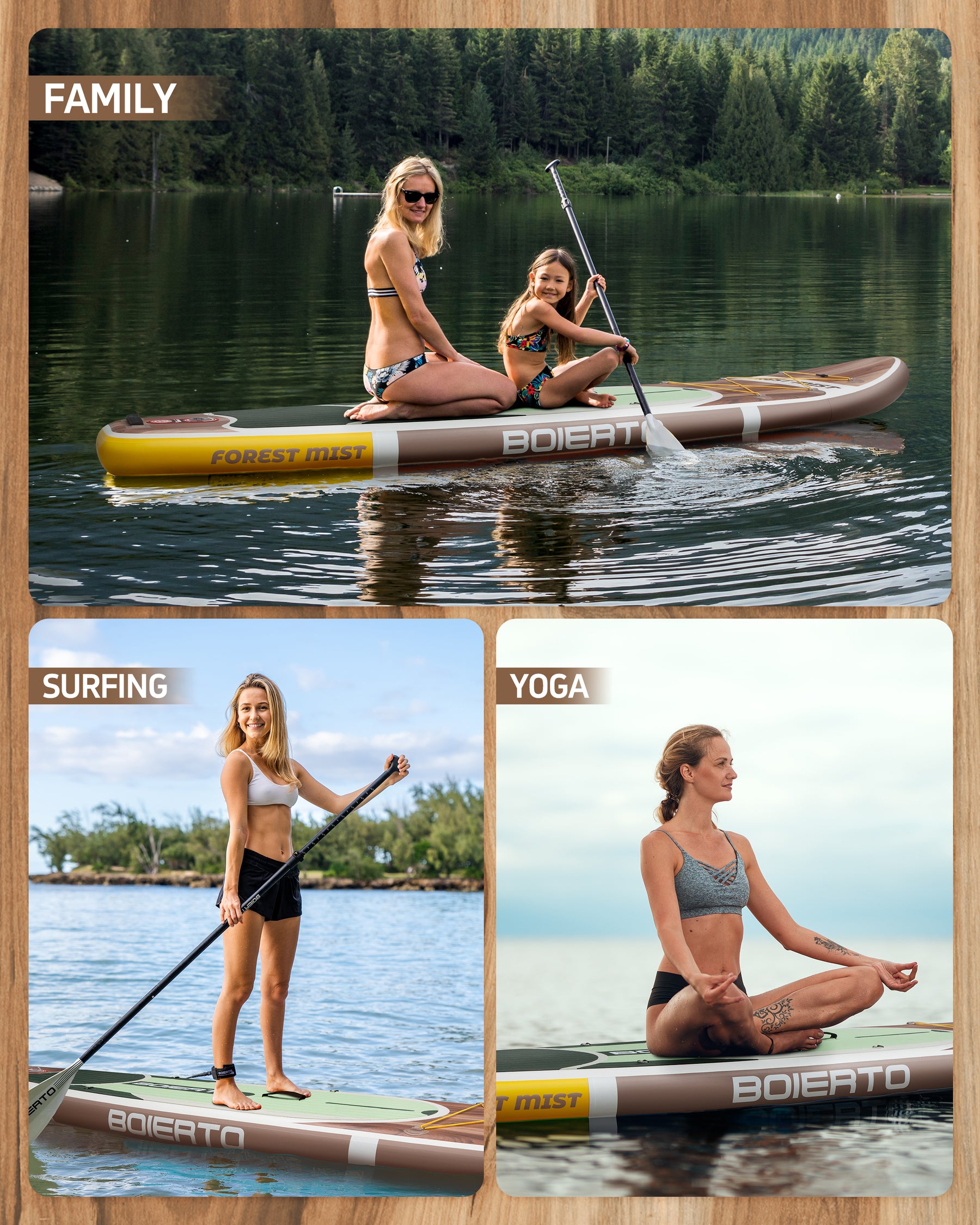 Inflatable Stand Up Paddle Board 11'*33" Extra Wide Paddle Boards for Adults, SUP with Premium Accessories & Nylon Backpack, Adjustable Paddle, Hand Pump, Bottom Fin, Leash