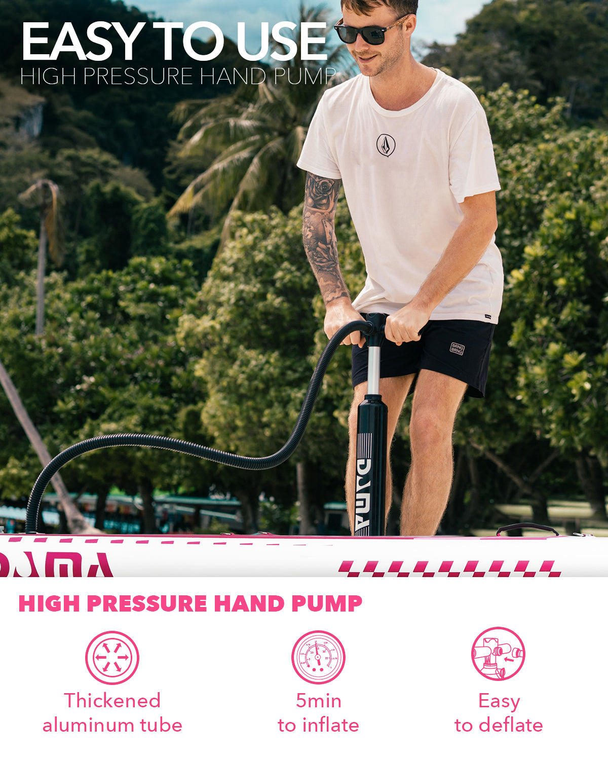 DAMA 11'*34"*6" Inflatable Paddle Board, Paddle Boards for Adults,Sup,Lightweight and Durable, Easy to Inflate, Versatile in Style, Fully Functional, Equipped w/High Grade Accessories.