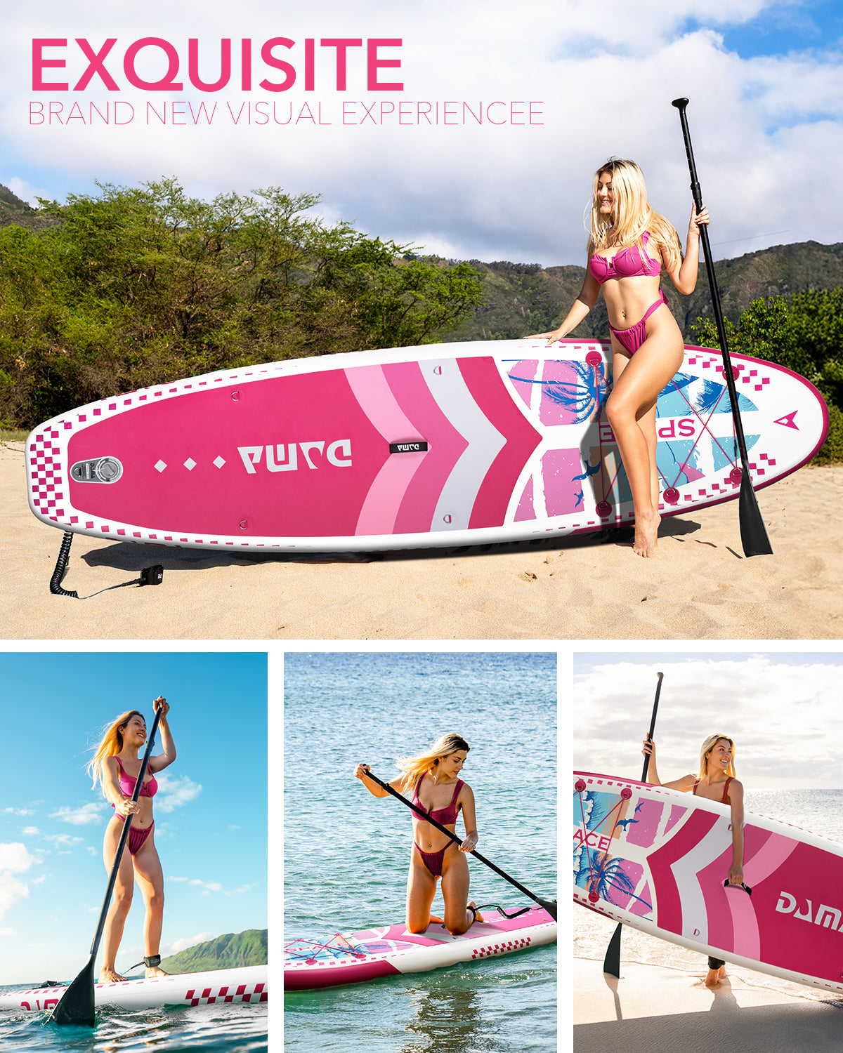 DAMA 11'*34"*6" Inflatable Paddle Board, Paddle Boards for Adults,Sup,Lightweight and Durable, Easy to Inflate, Versatile in Style, Fully Functional, Equipped w/High Grade Accessories.