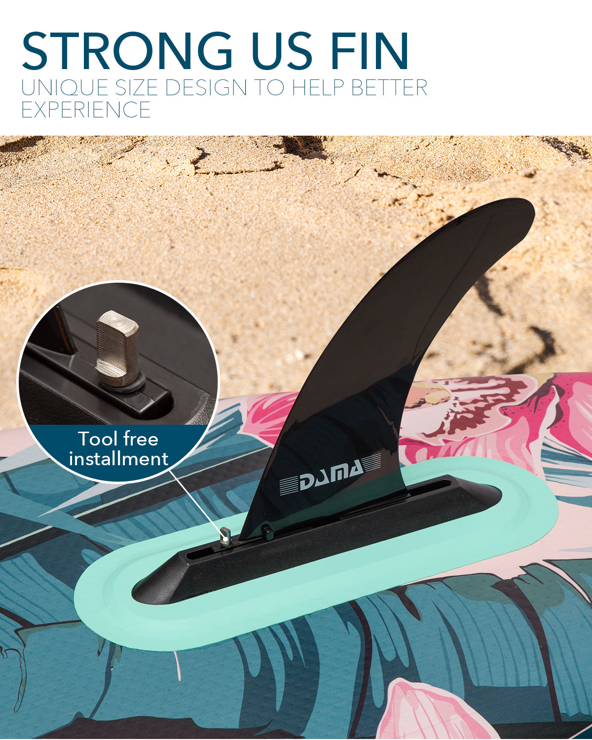 DAMA Stand Up Paddle Boards 10'6"*32"*6" Drop Stitch Inflatable Board Sup Boards Classic Flower W/Camera Mount, Pump, for Surfing, Travling, Yoga