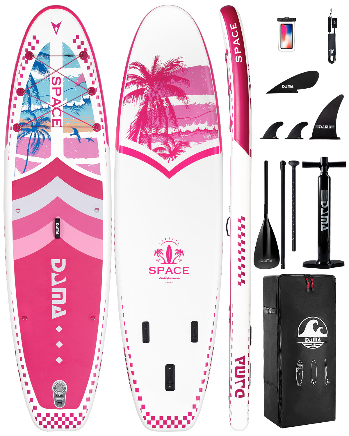 DAMA 11'*34"*6" Inflatable Paddle Board, Paddle Boards for Adults,Sup,Lightweight and Durable, Easy to Inflate, Versatile in Style, Fully Functional, Equipped w/High Grade Accessories.