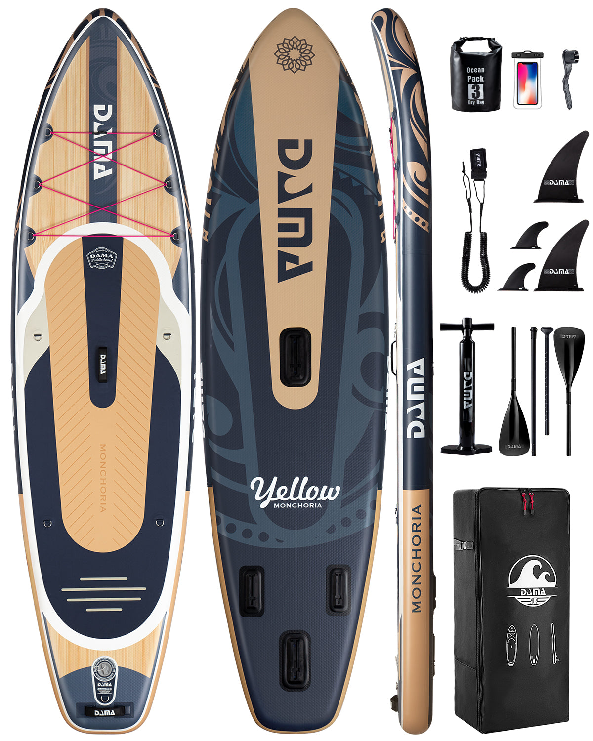 DAMA 11'*34"*6" Stand Up Paddle Board, Inflatable Paddle Board,Inflatable Paddle Boards for Adults w/a Wide, Smooth and Non Slip Deck, Versatile Styles, Suitable for Adults