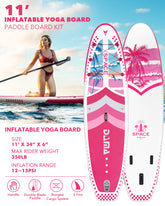 DAMA 11'*34"*6" Inflatable Paddle Board, Paddle Boards for Adults,Sup,Lightweight and Durable, Easy to Inflate, Versatile in Style, Fully Functional, Equipped w/High Grade Accessories.
