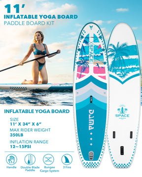 DAMA 11'*34"*6" Inflatable Paddle Board, Paddle Boards for Adults,Sup,Lightweight and Durable, Easy to Inflate, Versatile in Style, Fully Functional, Equipped w/High Grade Accessories.