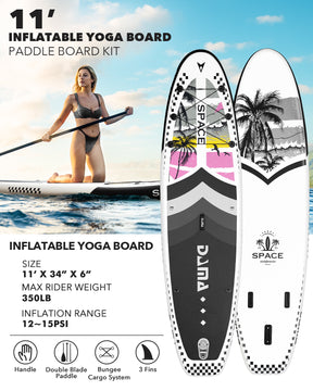DAMA 11'*34"*6" Inflatable Paddle Board, Paddle Boards for Adults,Sup,Lightweight and Durable, Easy to Inflate, Versatile in Style, Fully Functional, Equipped w/High Grade Accessories.