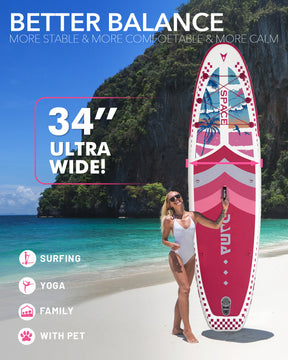 DAMA 11'*34"*6" Inflatable Paddle Board, Paddle Boards for Adults,Sup,Lightweight and Durable, Easy to Inflate, Versatile in Style, Fully Functional, Equipped w/High Grade Accessories.